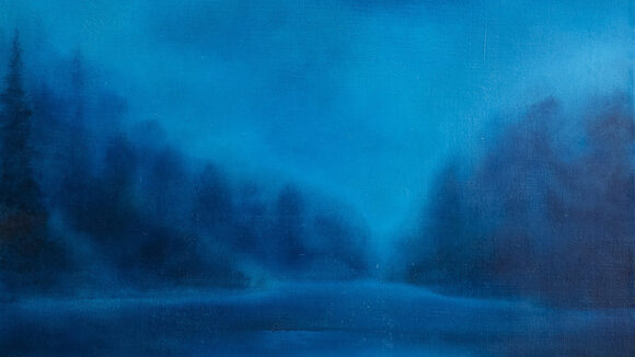 NEL PAESAGGIO.LAGO BLU 50X50 thumb Nel paesaggio. Lago blu